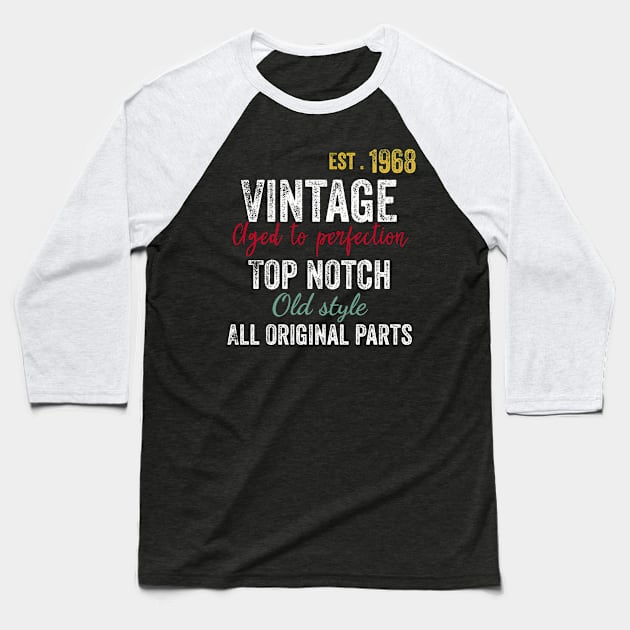 vintage 54th birthday Baseball T-Shirt by Design stars 5